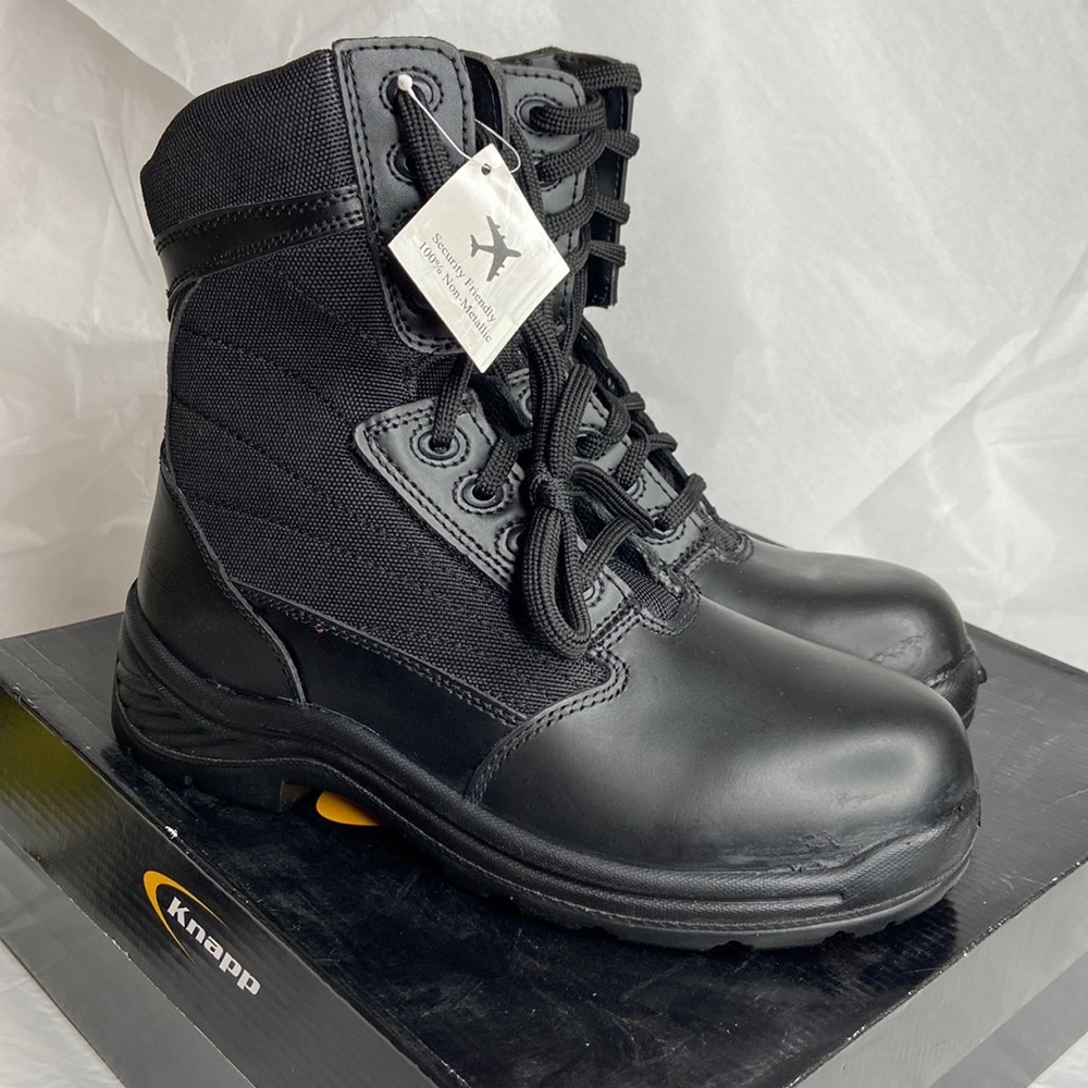 Knapp size 6.5M new in box 8” tactical boots with inside nylon zipper soft toe